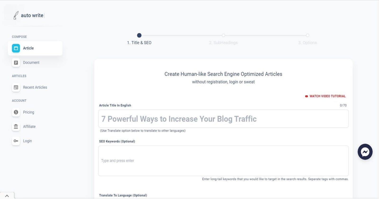 AutoWrite - The Best AI SEO Writer for Human-Like Optimized Articles