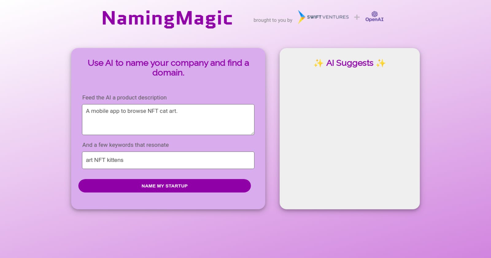 Naming Magic: Your AI-Powered Guide to the Perfect Company Name and Domain!