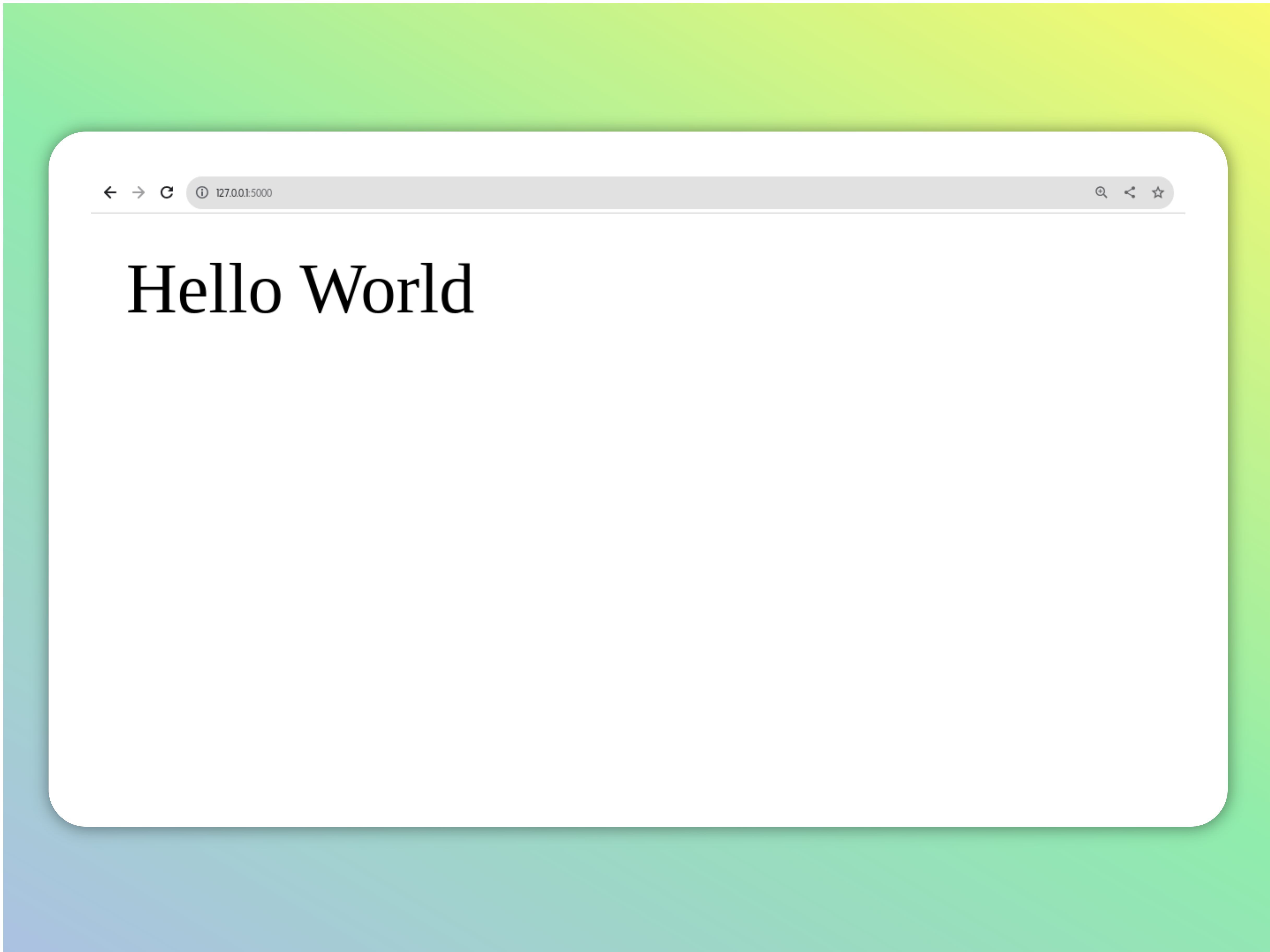 flask hello world app