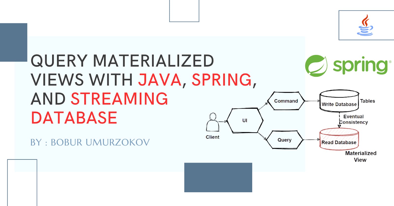 Query materialized views with Java, Spring, and streaming database