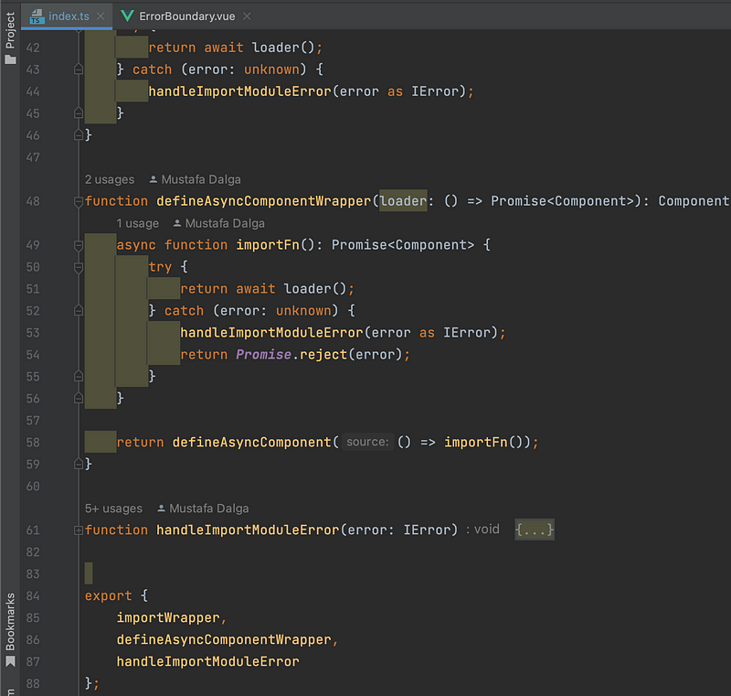 Handling Of Dynamically Imported module Errors