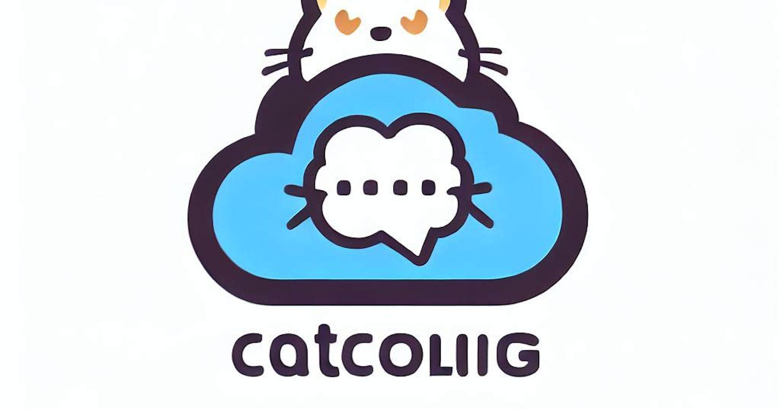 Bing: create a logo that talk about cloud computing and has a cat on it