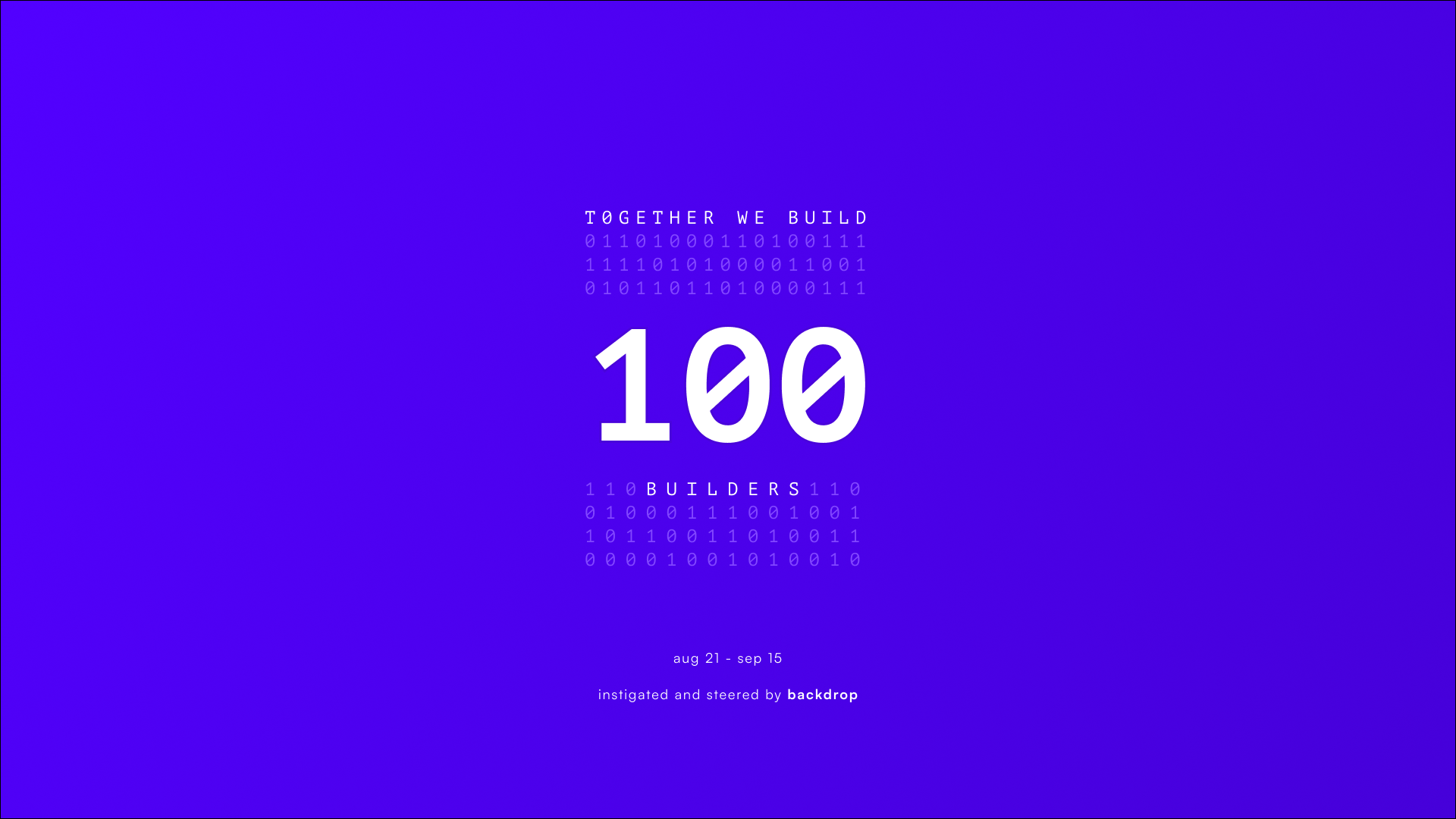 Calling 100 Builders