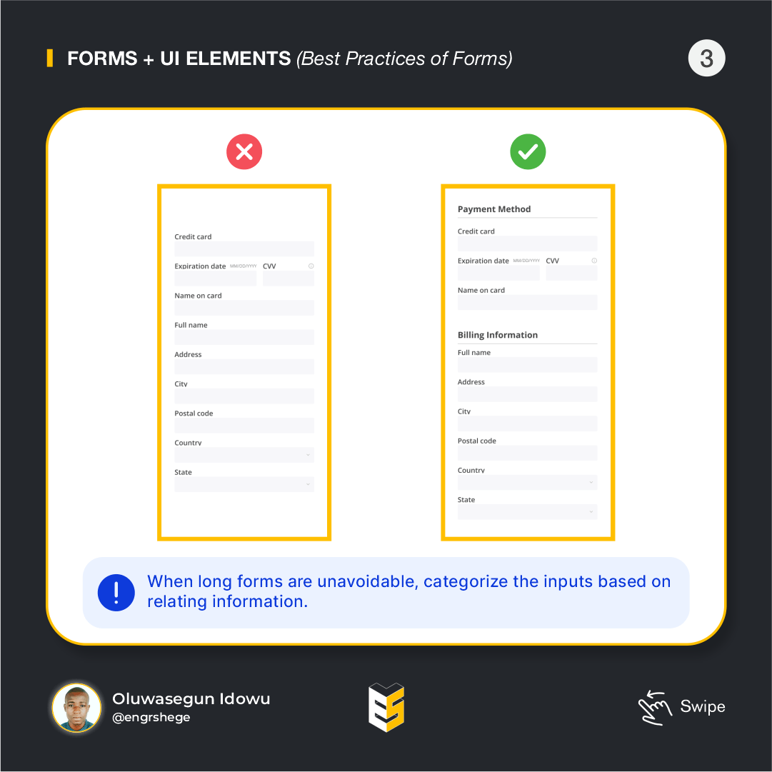 Best Practices of Forms