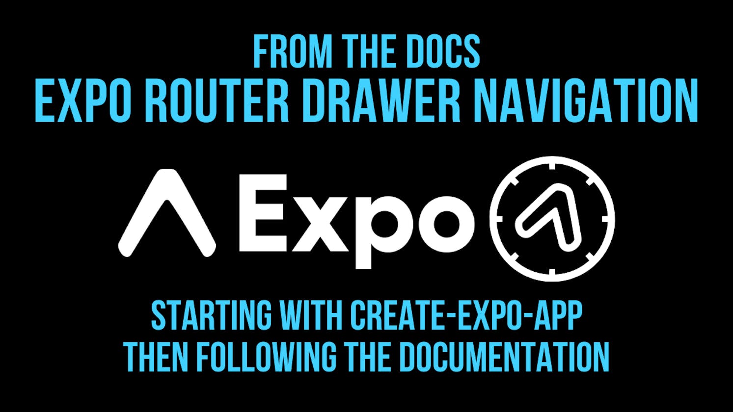 Expo Router Drawer Navigation - From the Docs