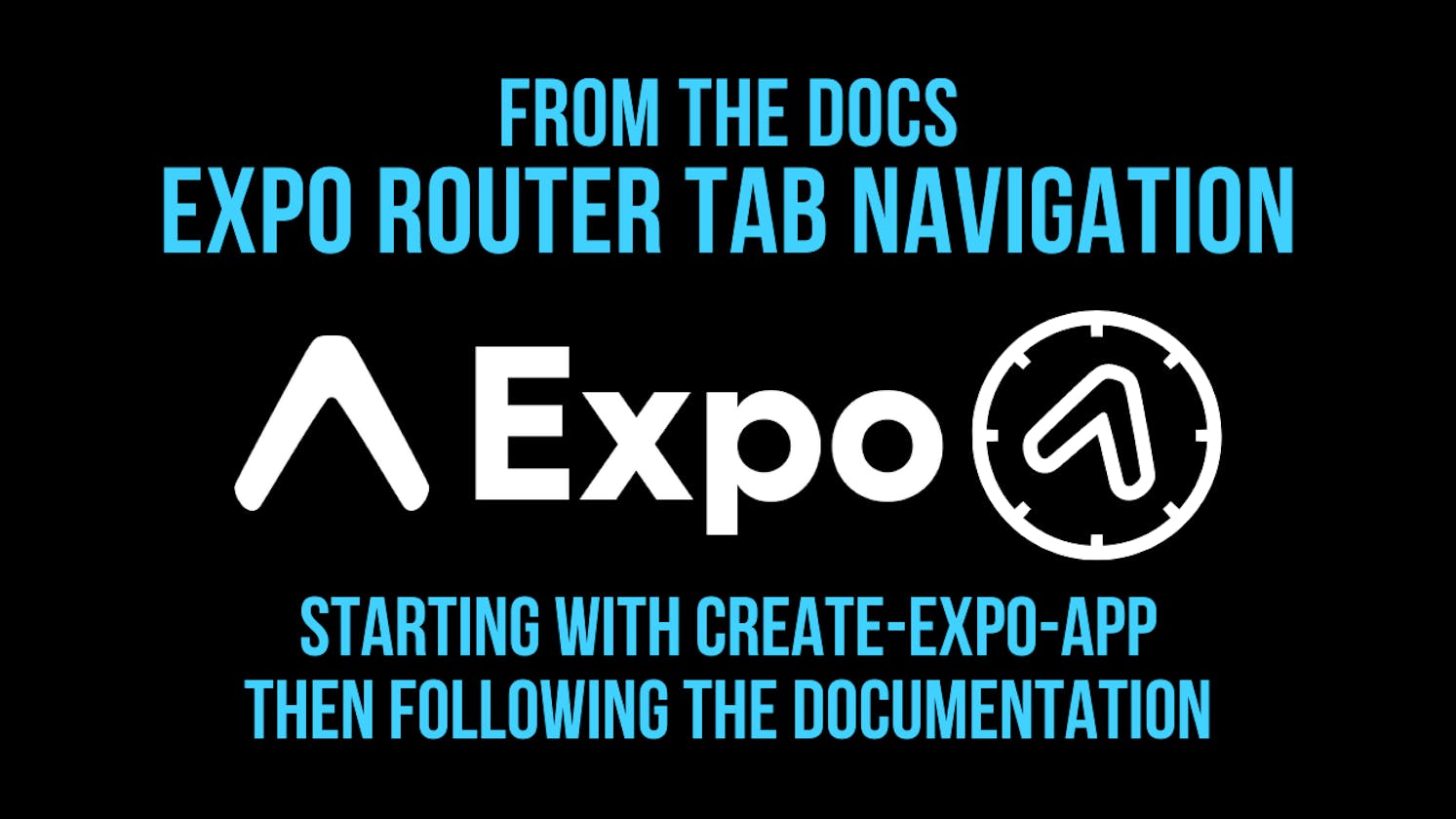Expo Router Tab Navigation -From the Docs