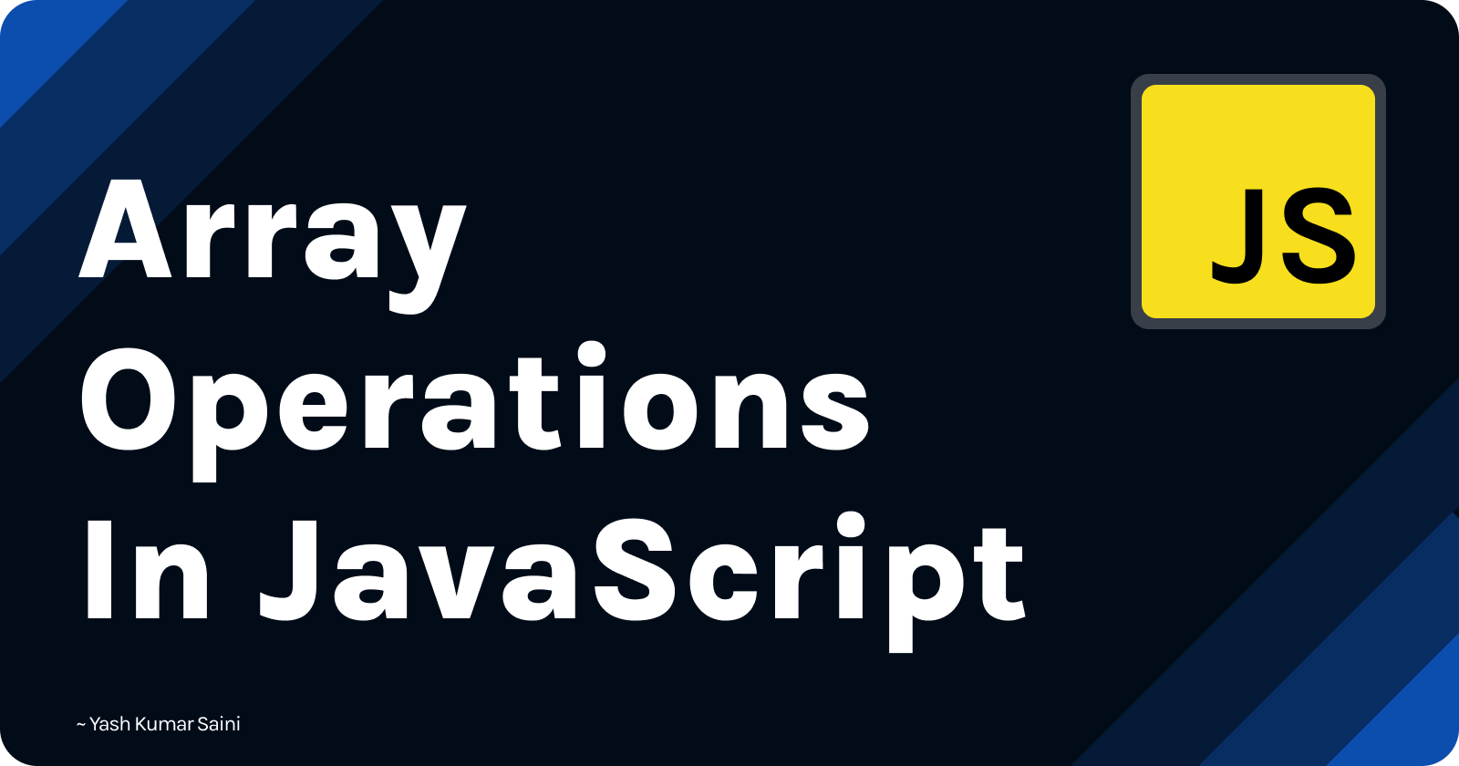 Array Operations in JavaScript