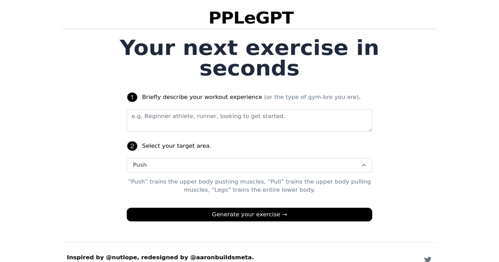 PPLeGPT: Your Personal AI Fitness Coach - Revolutionizing Workouts in Seconds!