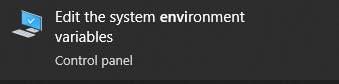Edit the system environment variables