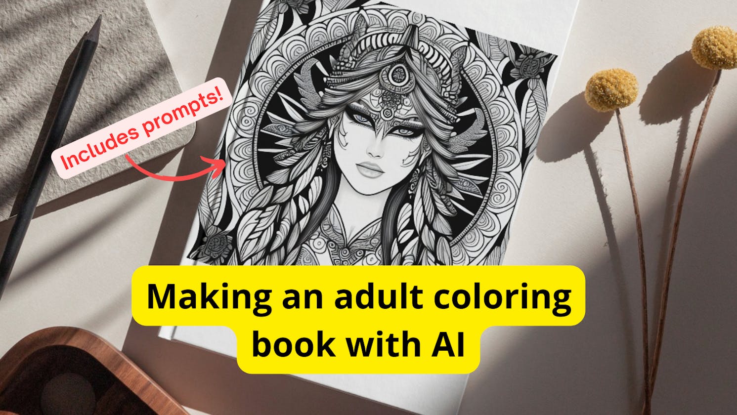 Using Hasdx to create an AI-generated adult coloring book (includes prompts!)