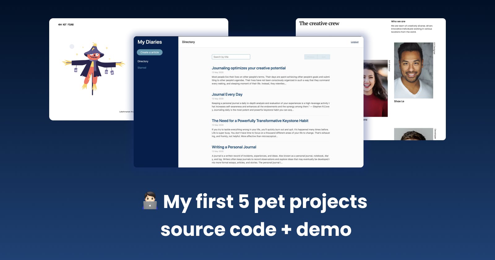 🧑🏻‍💻 My 5 {Fun} projects (source code + demo)