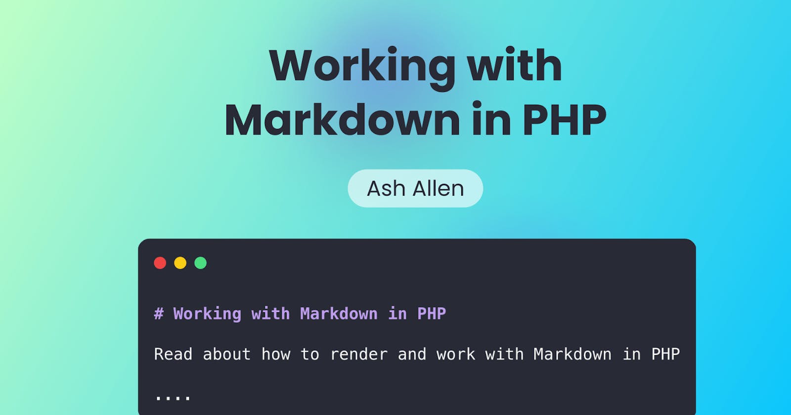 Working with Markdown in PHP