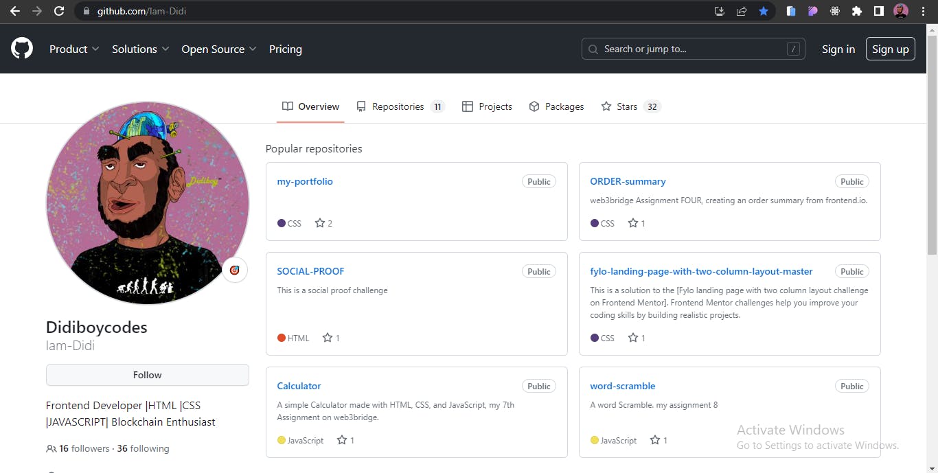 Picture of Github Profile