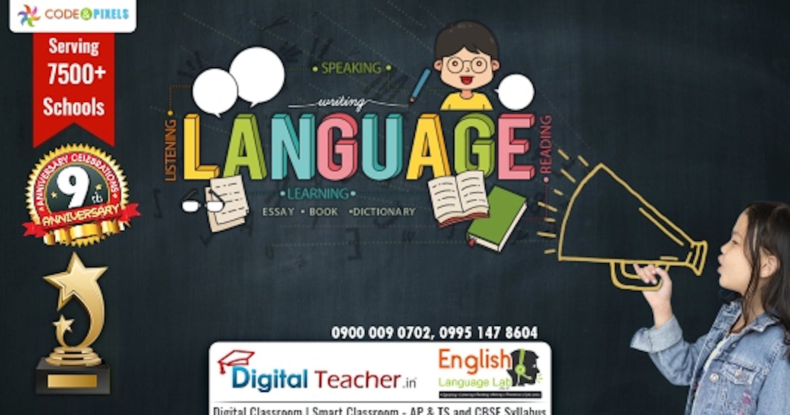 Digital Teacher English Language Lab Speaking Software Infographics