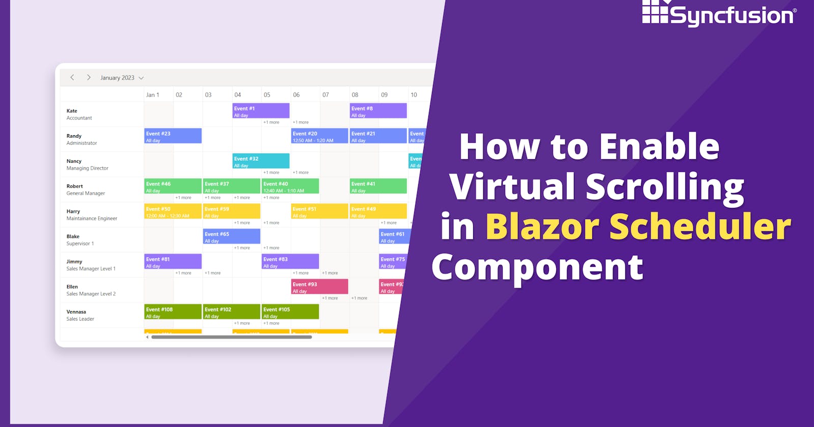 How to Enable Virtual Scrolling in Blazor Scheduler Component
