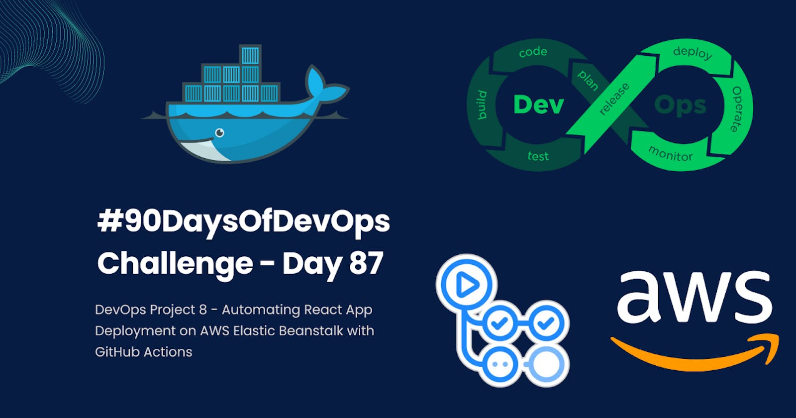 #90DaysOfDevOps Challenge - Day 87 - DevOps Project 8 - Automating React App Deployment on AWS Elastic Beanstalk with GitHub Actions