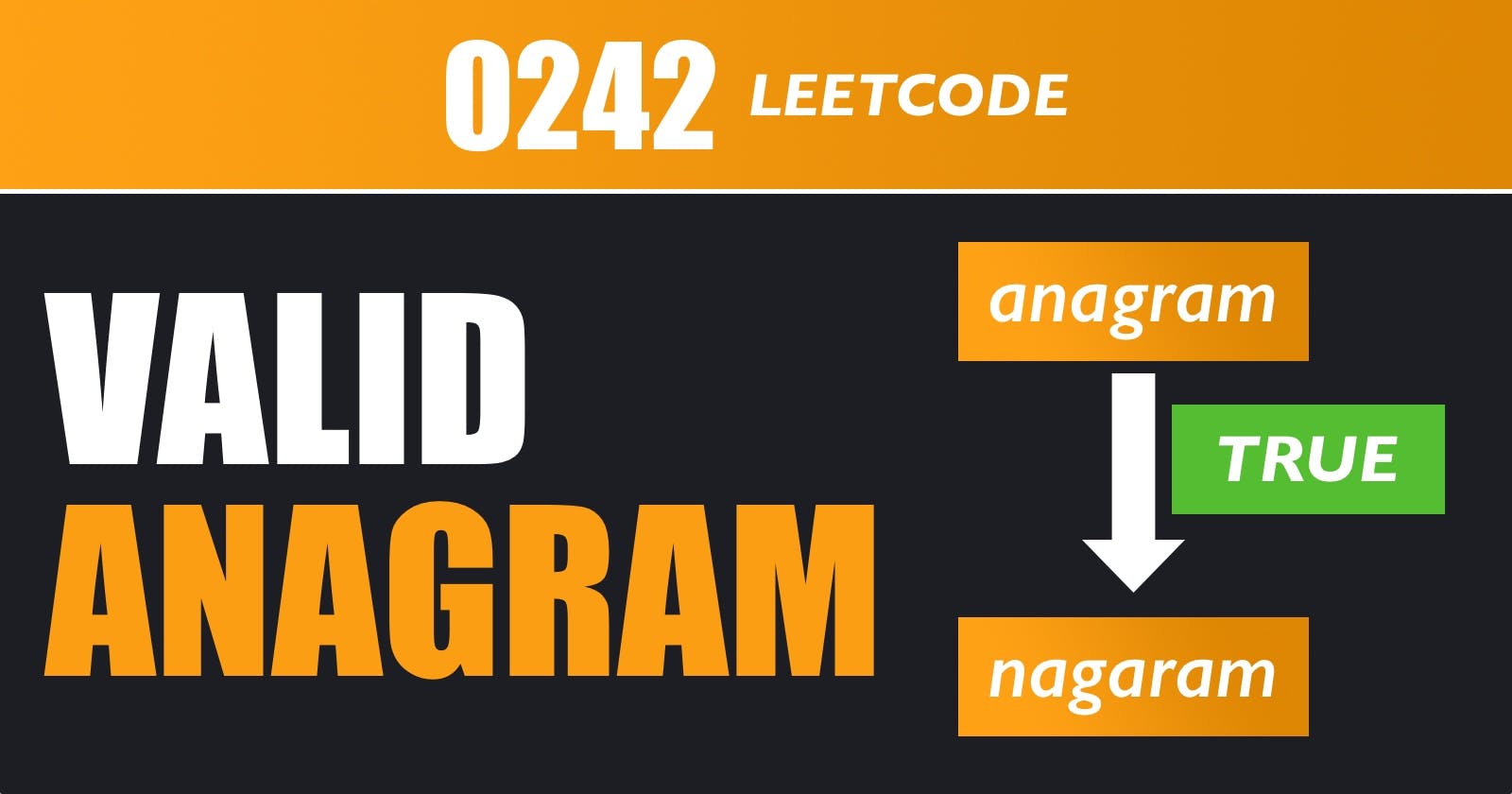 Valid Anagram - Leetcode 242