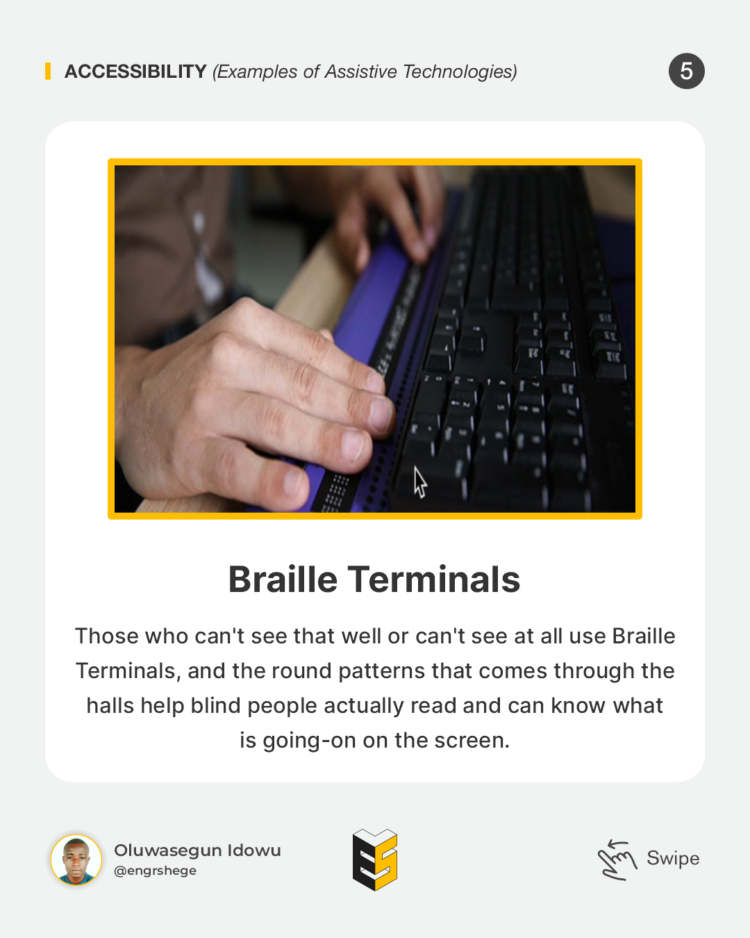 5. Examples of Assistive Technologies (Braille Terminals)