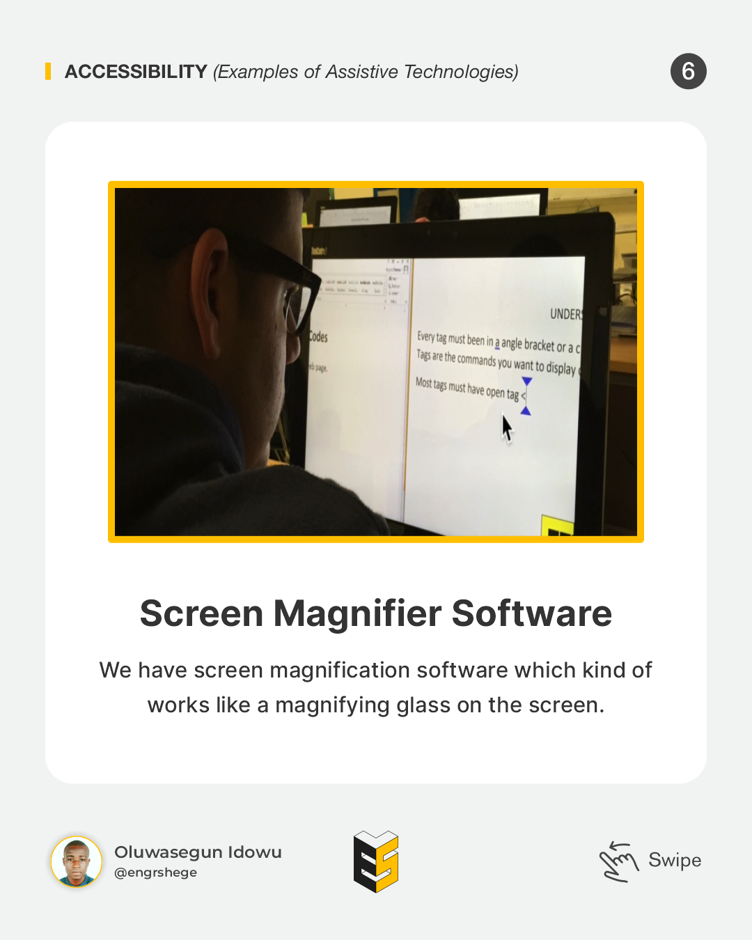 6. Examples of Assistive Technologies (Screen Magnifier Software)