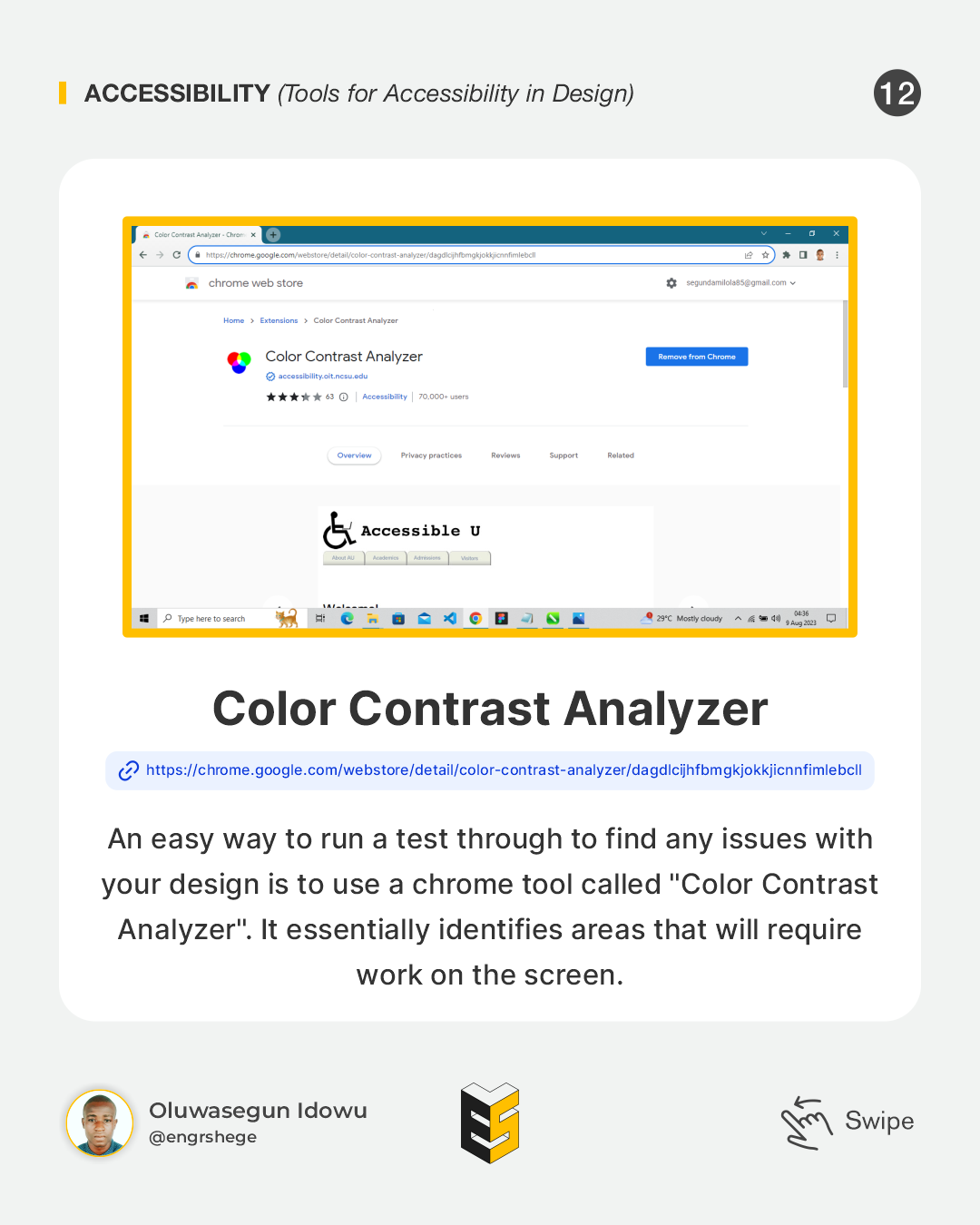 12. Tools for Accessibility in Design (Color Contrast Analyzer)