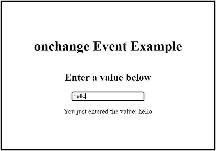 figure 1: onchange event in action.