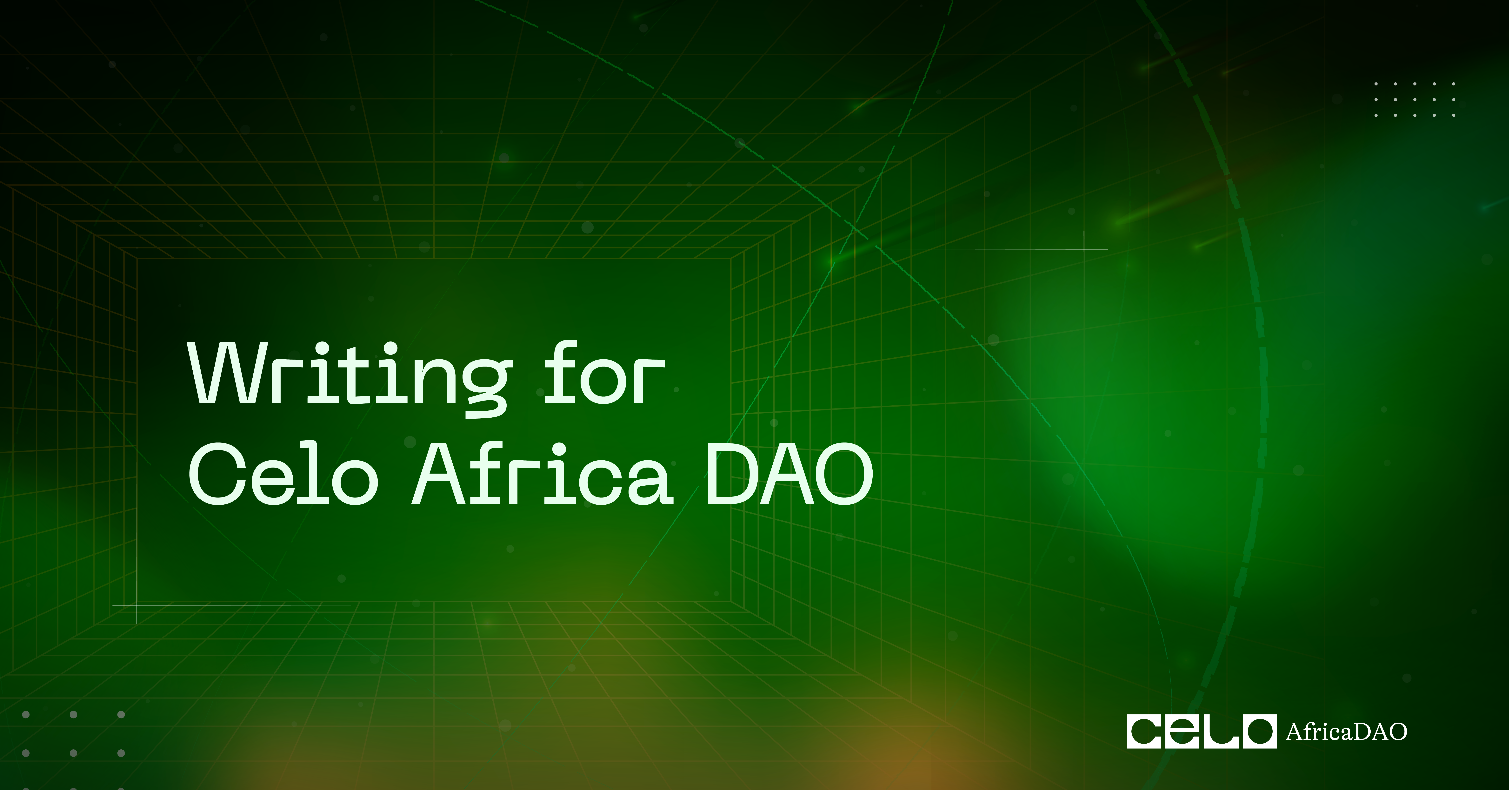 Writing  For Celo Africa DAO