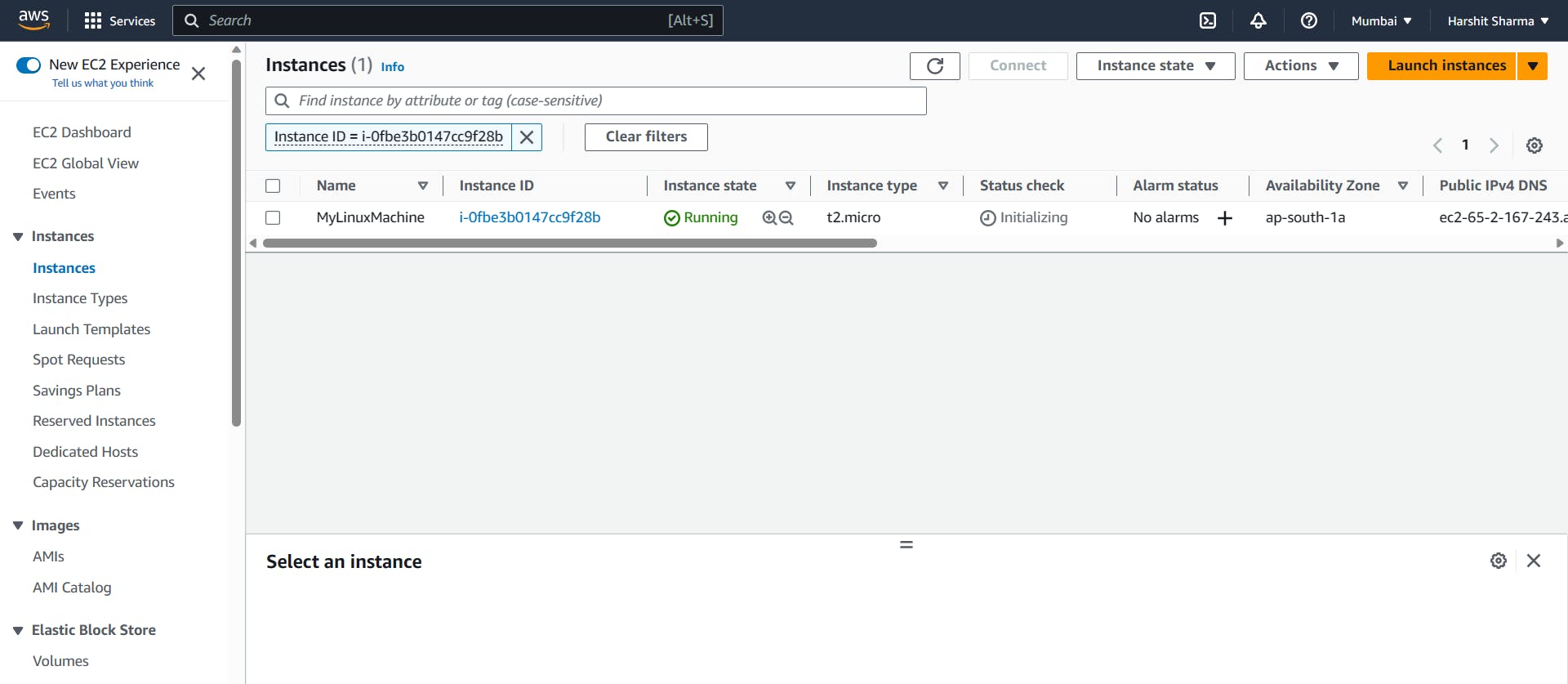 Attach EBS Volume to EC2 instance