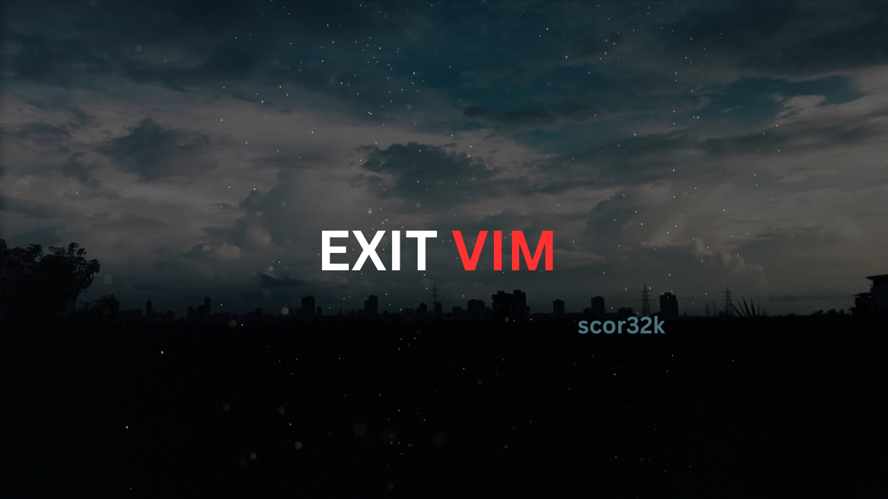 exit vim