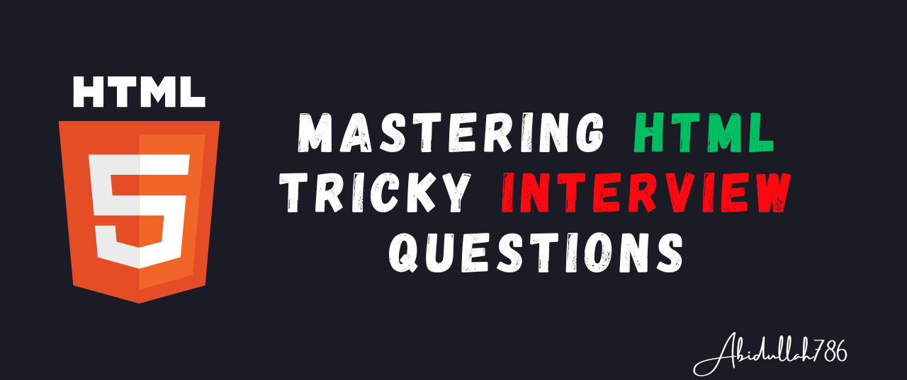HTML Interview Questions