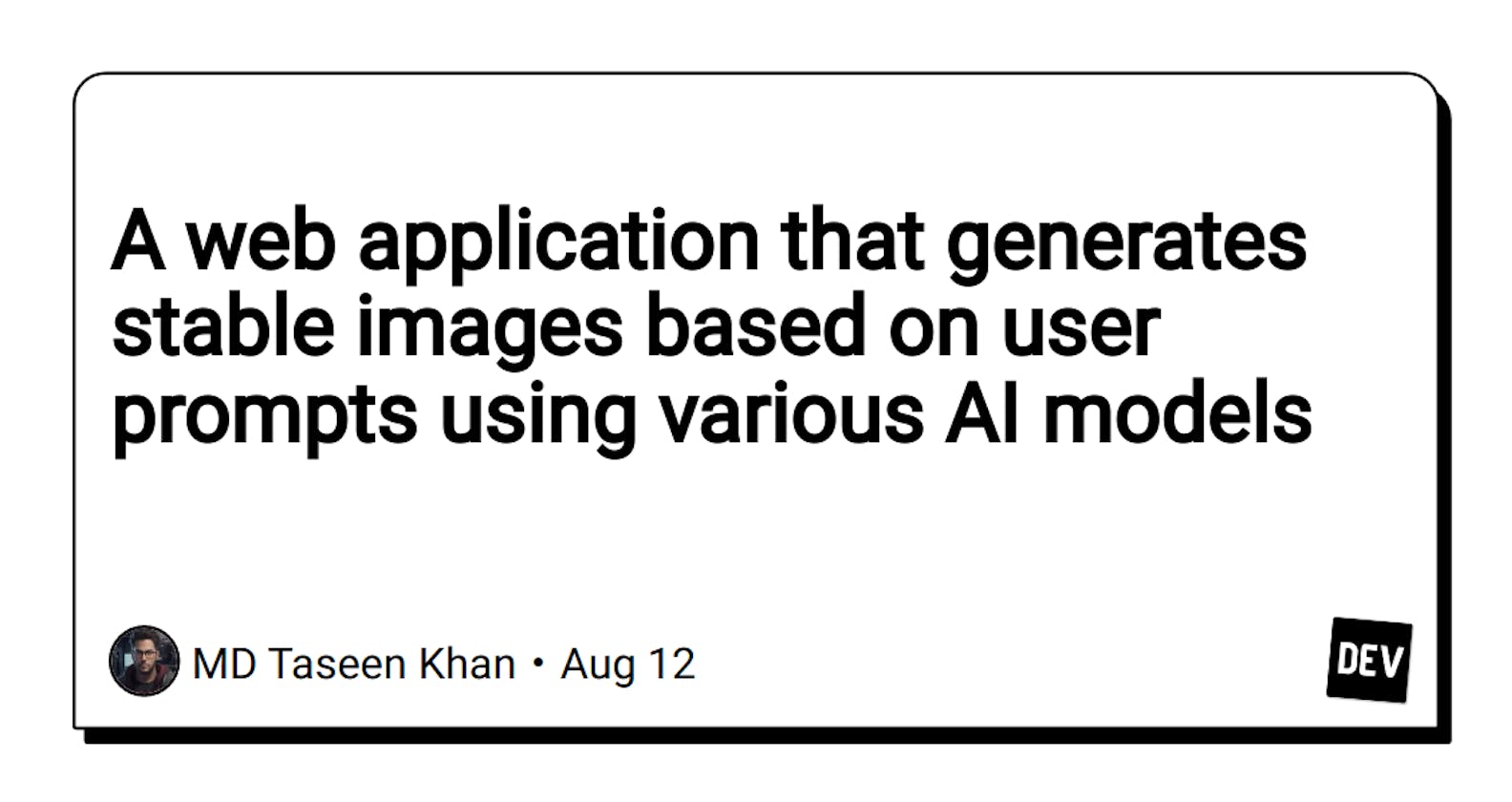 A web application that generates stable images based on user prompts using various AI models