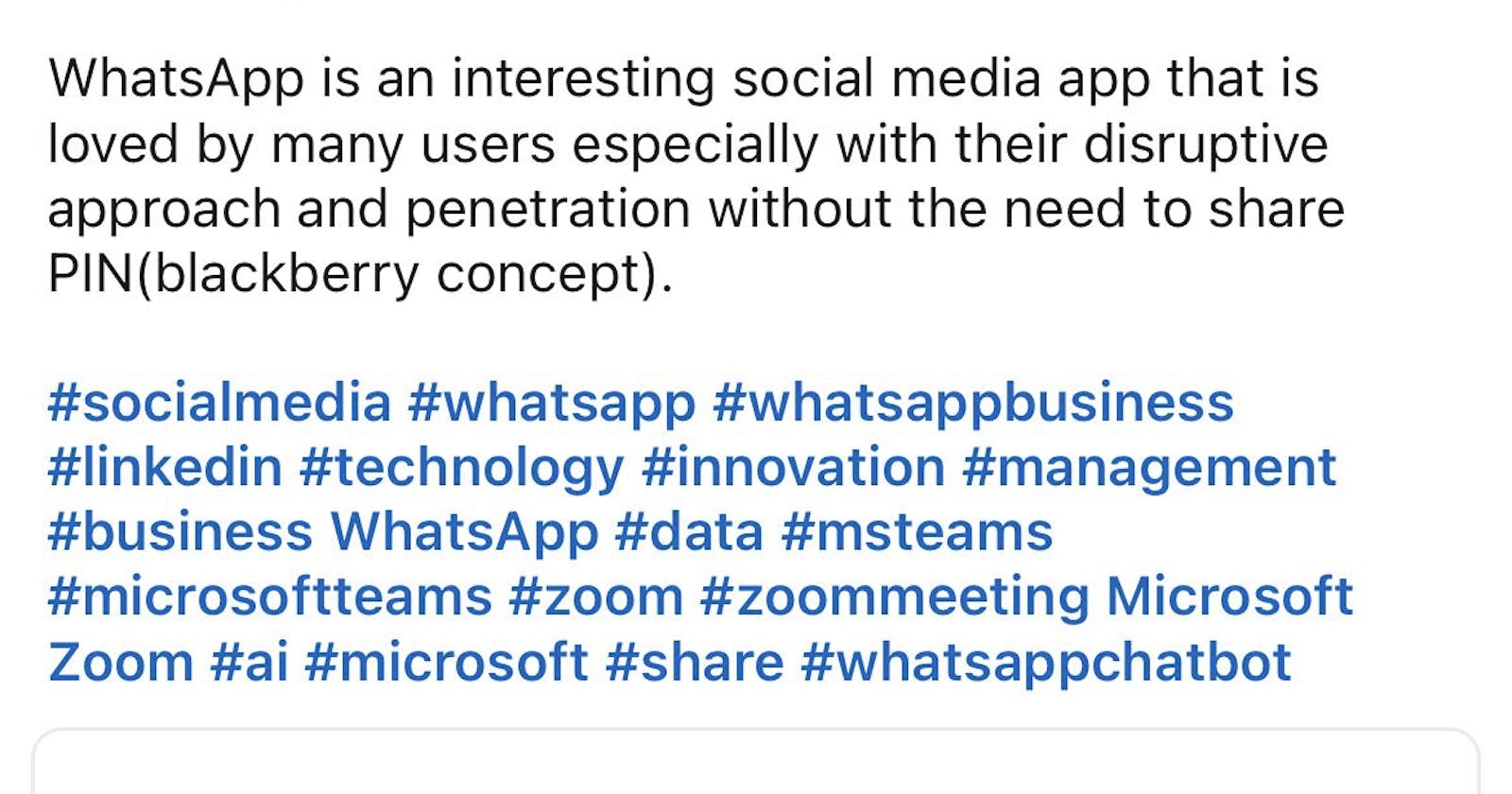 WhatsApp as a productivity tool.
