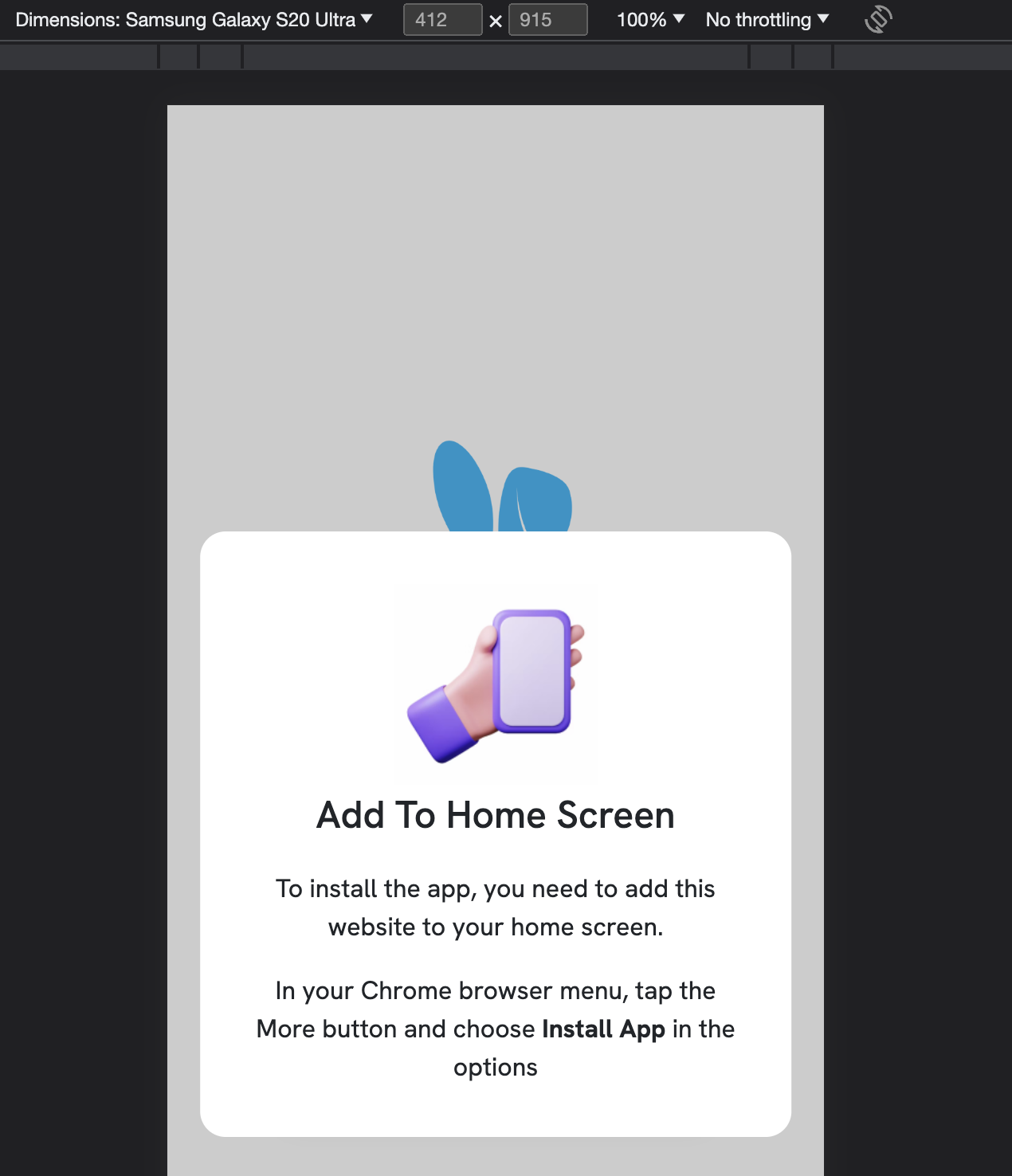 friend.tech landing page with "add to home screen" modal