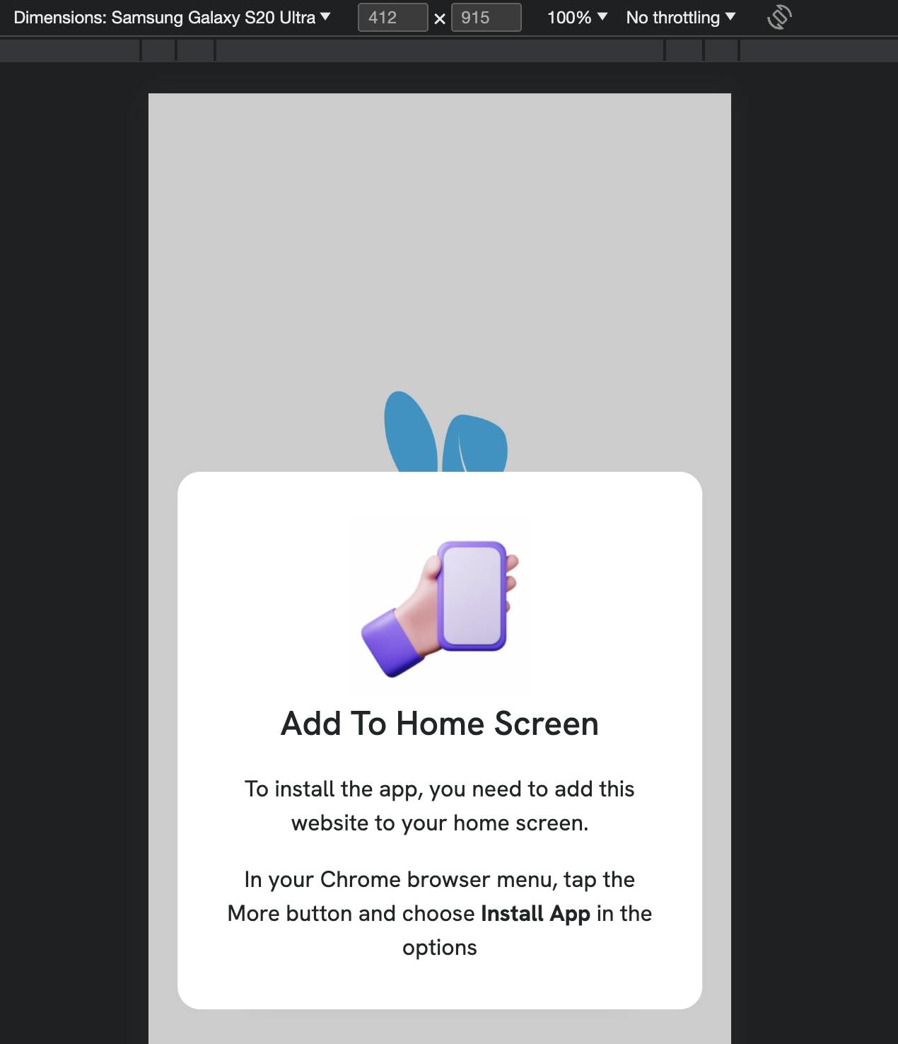 friend.tech landing page with "add to home screen" modal