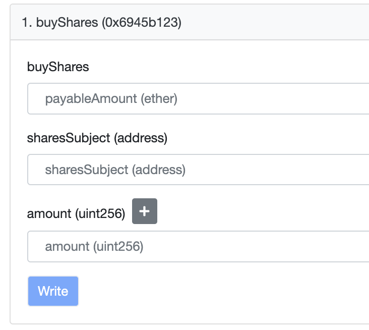 etherscan contract write page