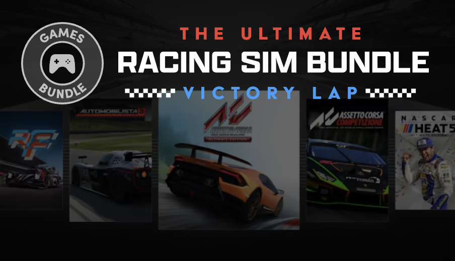 A preview of the Humble Bundle "Victory Lap" sim racing bundle of games