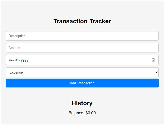 Transaction tracker application image