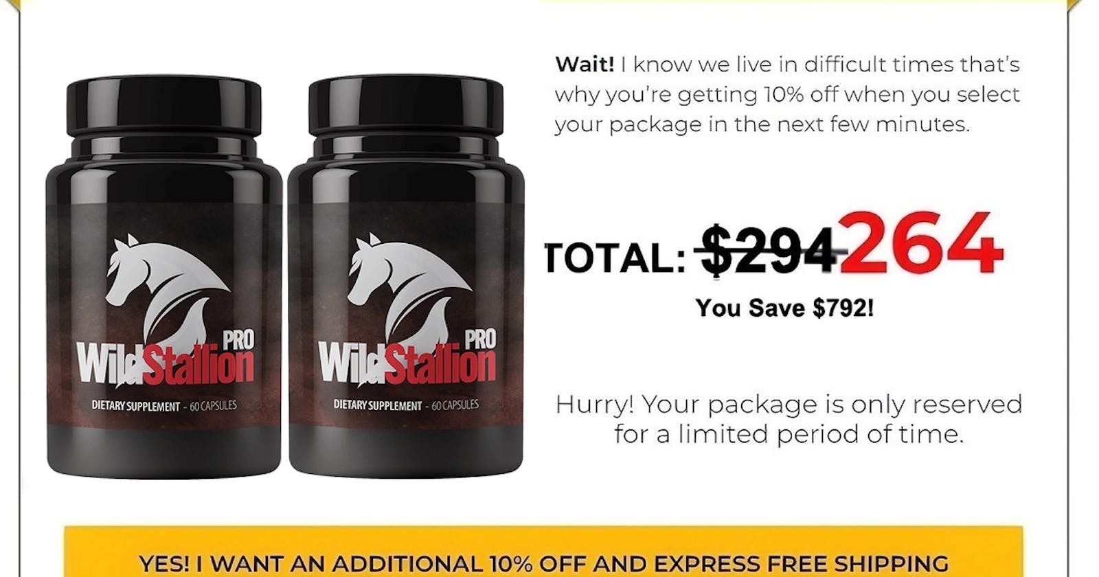 Wilf Stallion Pro (100% Natural) Increased Penis Length & Girth! Price & Buy
