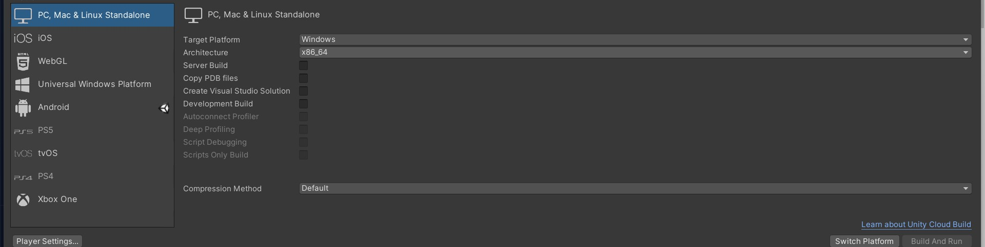 Configuration and Deployment of a Unity App