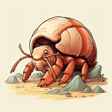 A hermit crab