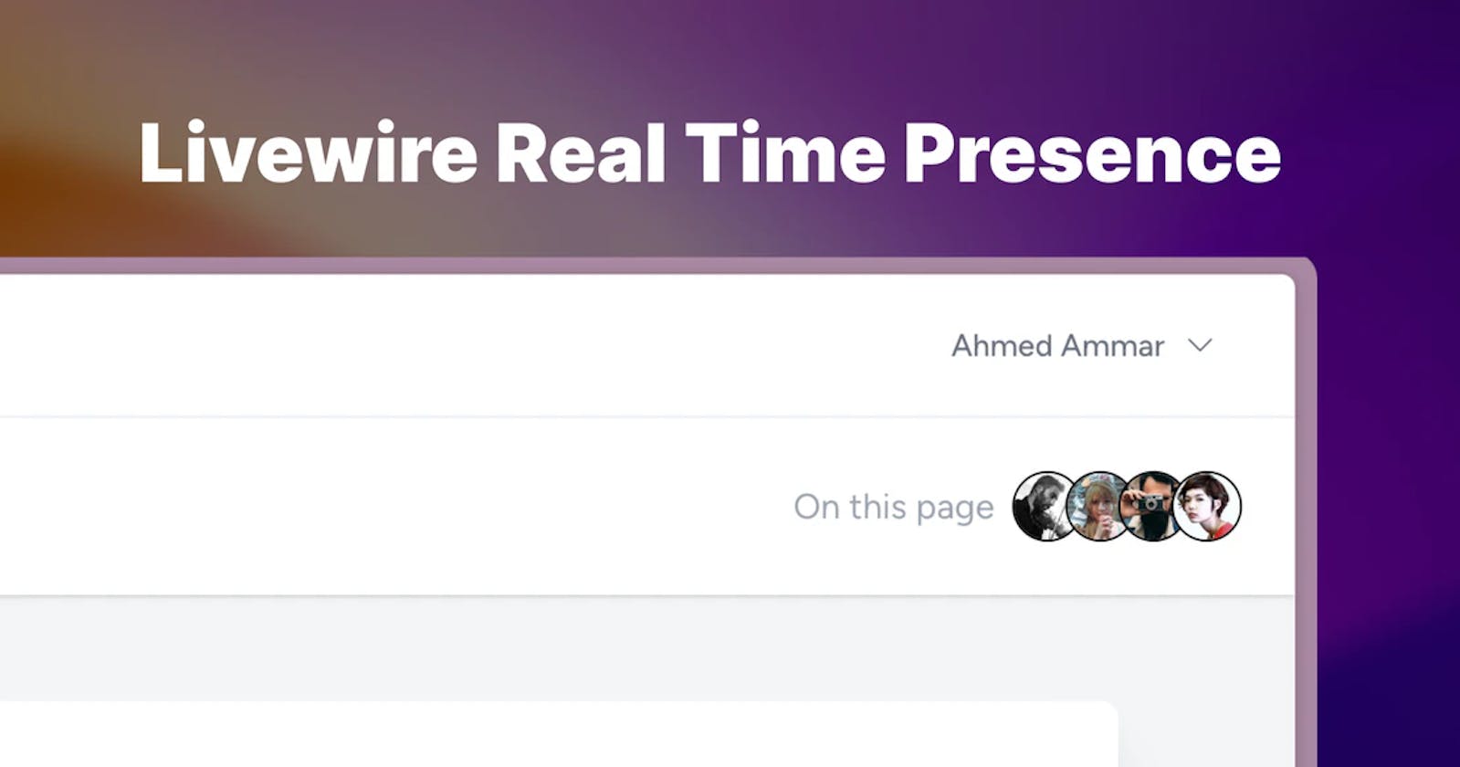 Livewire Real-Time Presence