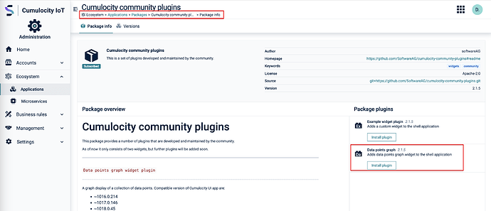 Screenshot Cumulocity community plugins  Cumulocity - Administration 2023-08-04 13-05-45(1)