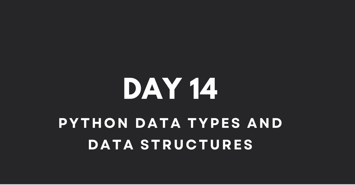 Data Types and Data Structures