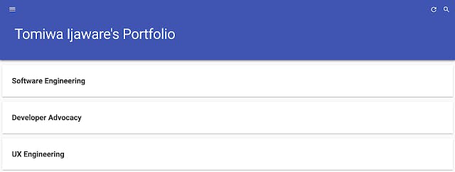 Tomiwa Ijaware's Portfolio website.