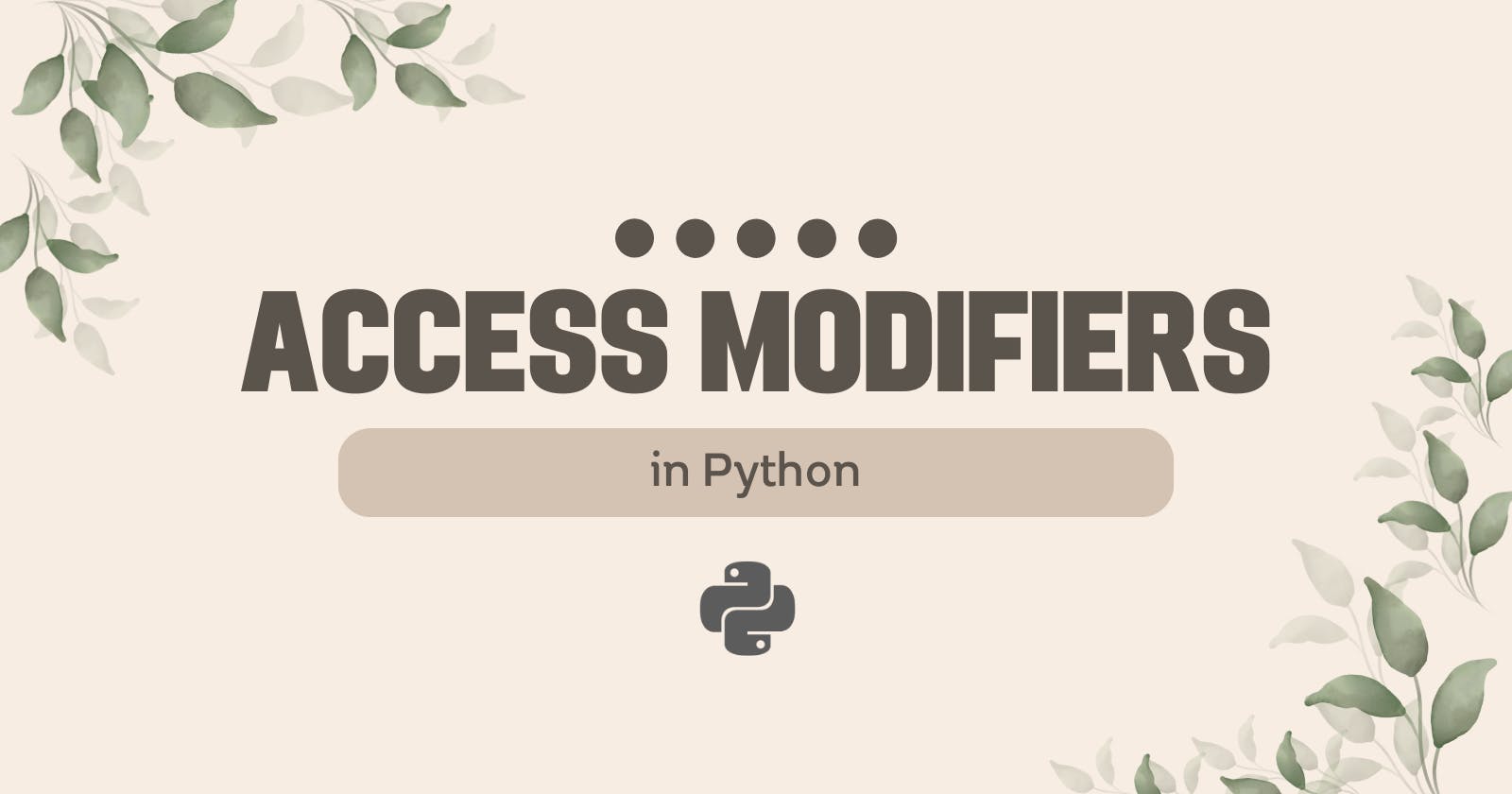 Access Modifiers in Python: Public, Protected, and Private Attributes