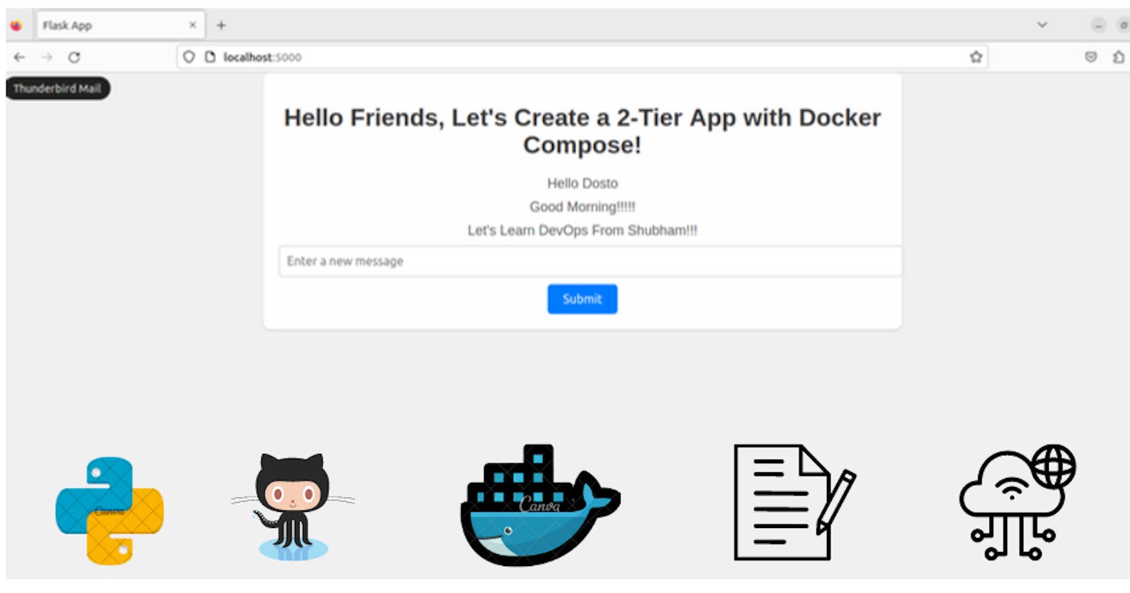 Hosting a Two-Tier Flask Application with MySQL Database Using Docker Compose
