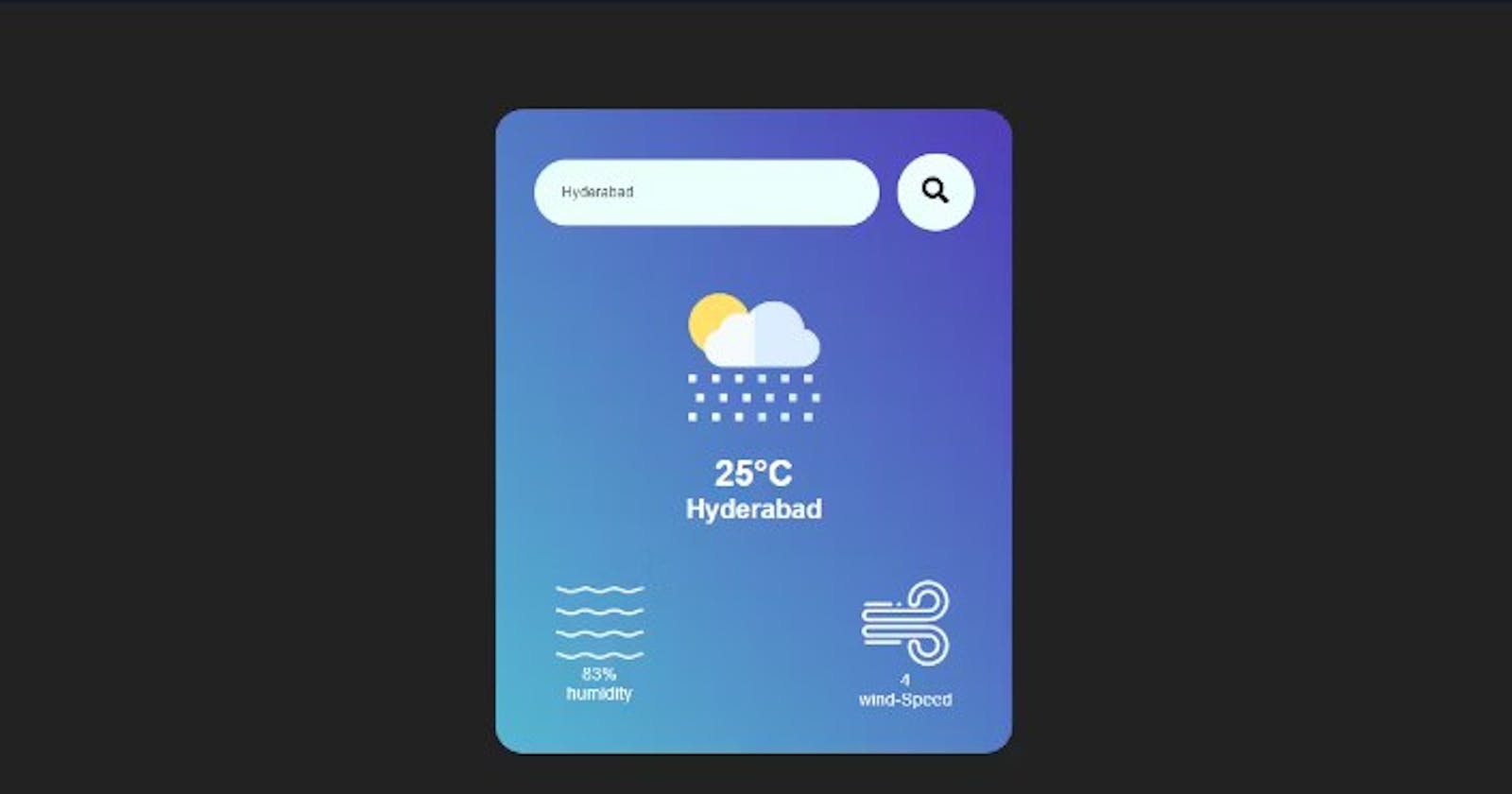 Weather App using only HTML CSS and JavaScript