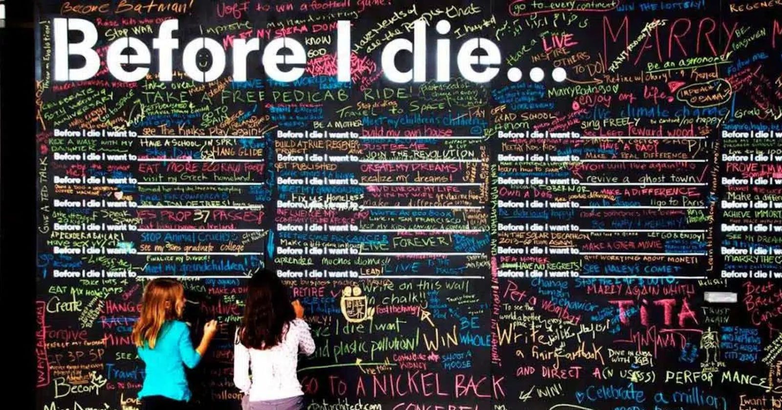 💡 Discover Your Life Goals and Make Your First Open Source Contribution with Before I Die Code 🚀