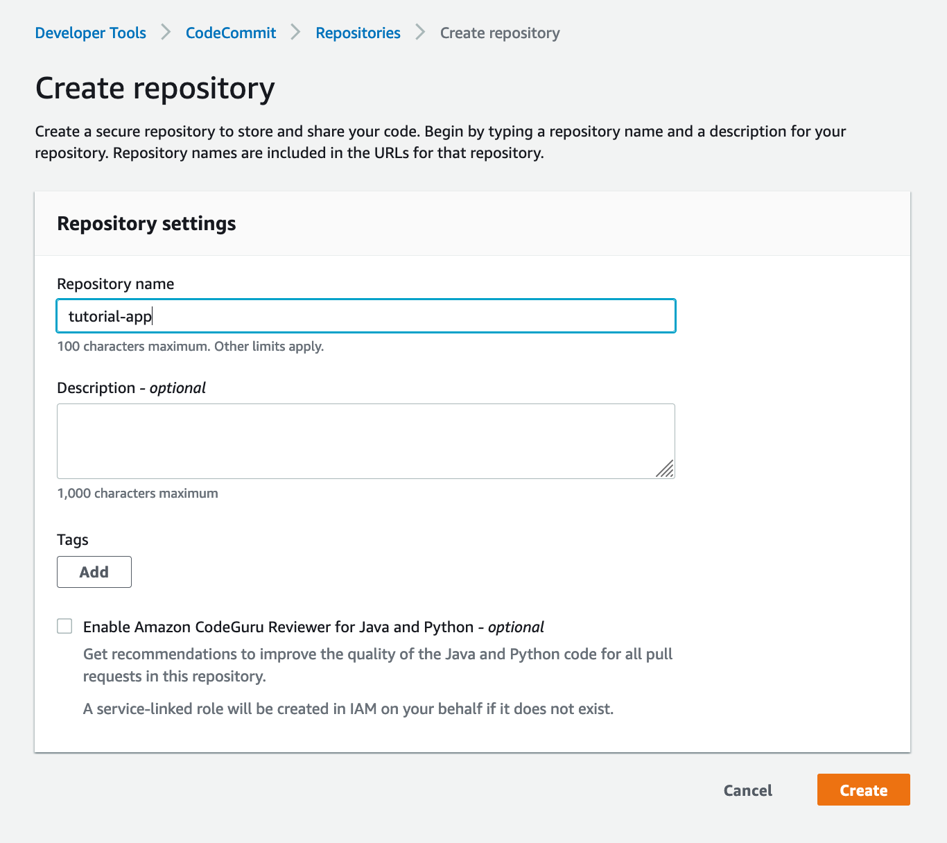 Create repository
