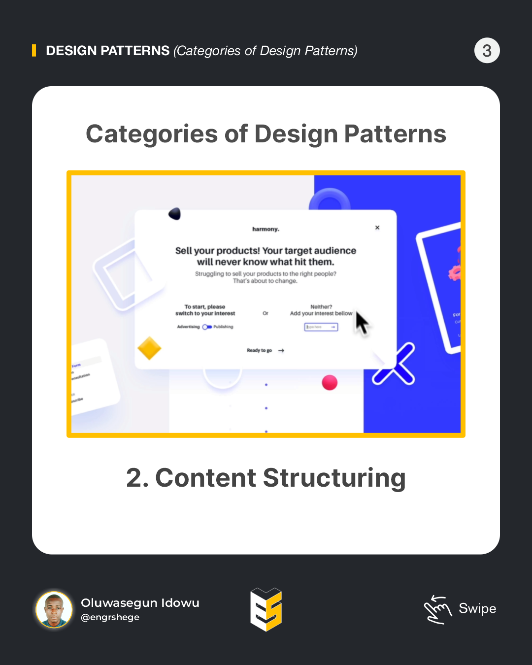 Categories of Design Patterns - 2. Content Structuring